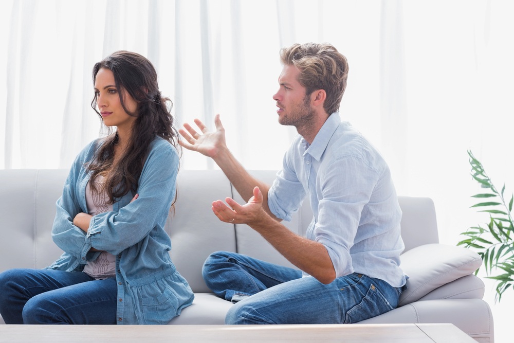 Long-distance couple giving themselves cold shoulder after a little disagreement 