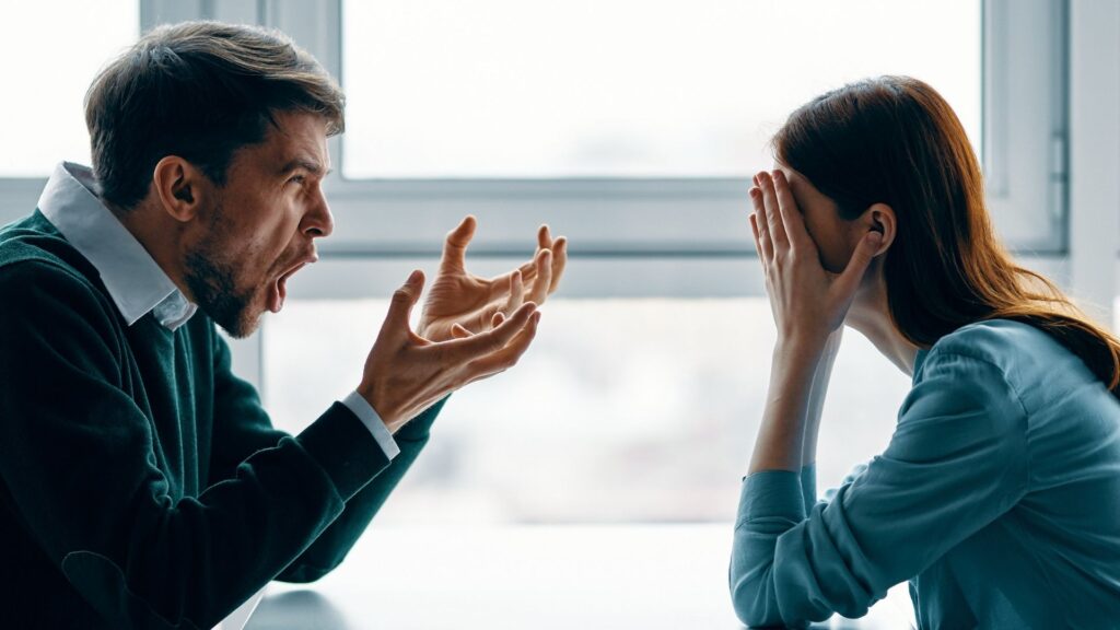 man angry at his woman

