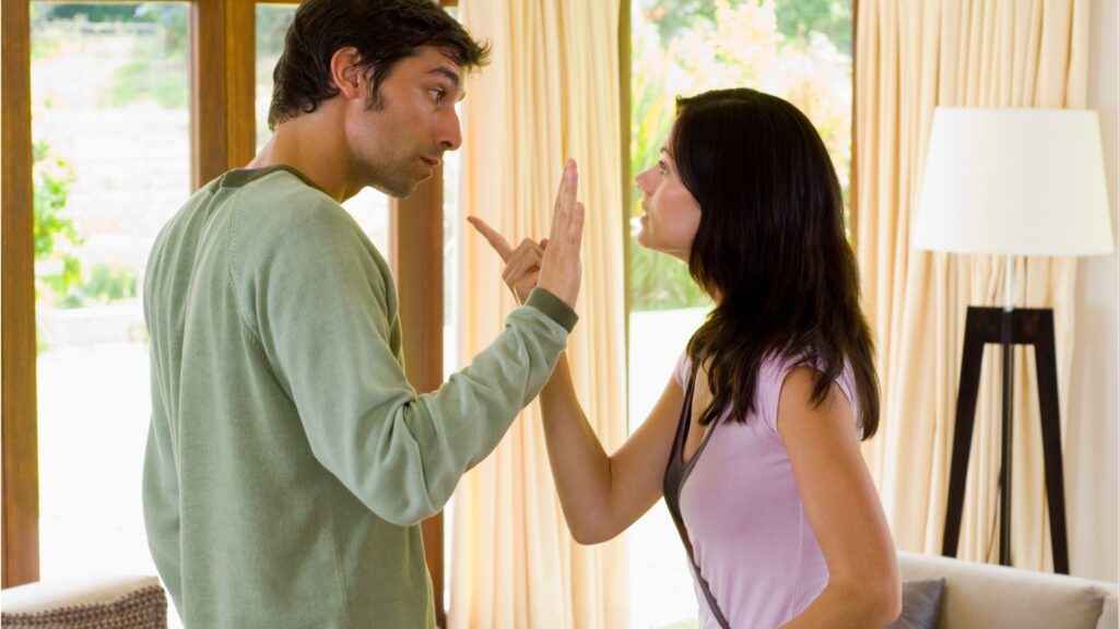 couple involved in a heated quarrel after they misunderstood each other