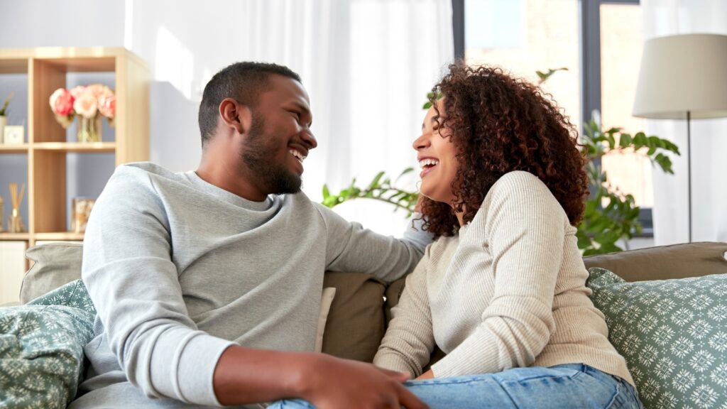 couple having a completely honest conversation 
