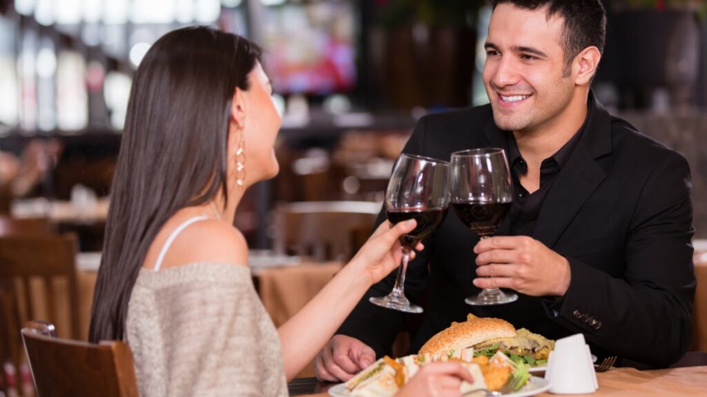 couple turning dinner time into a trivia night