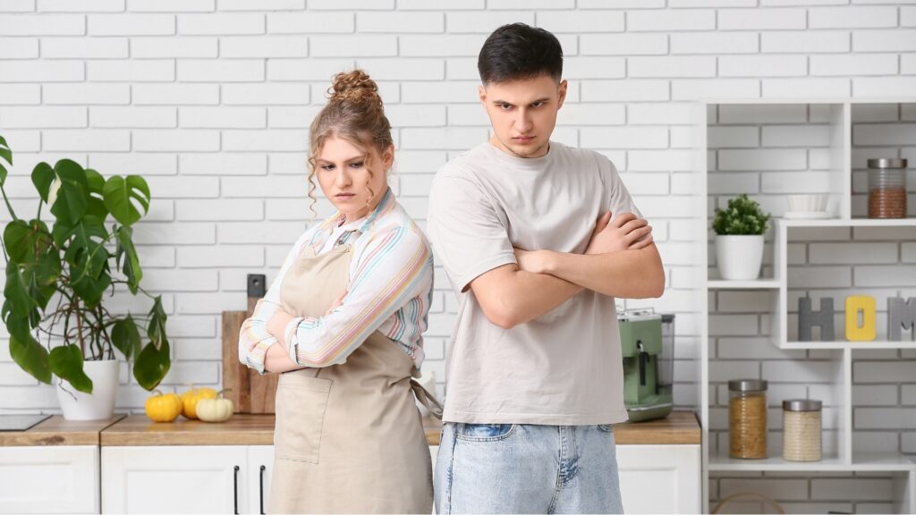 couple bodily present but absent minded