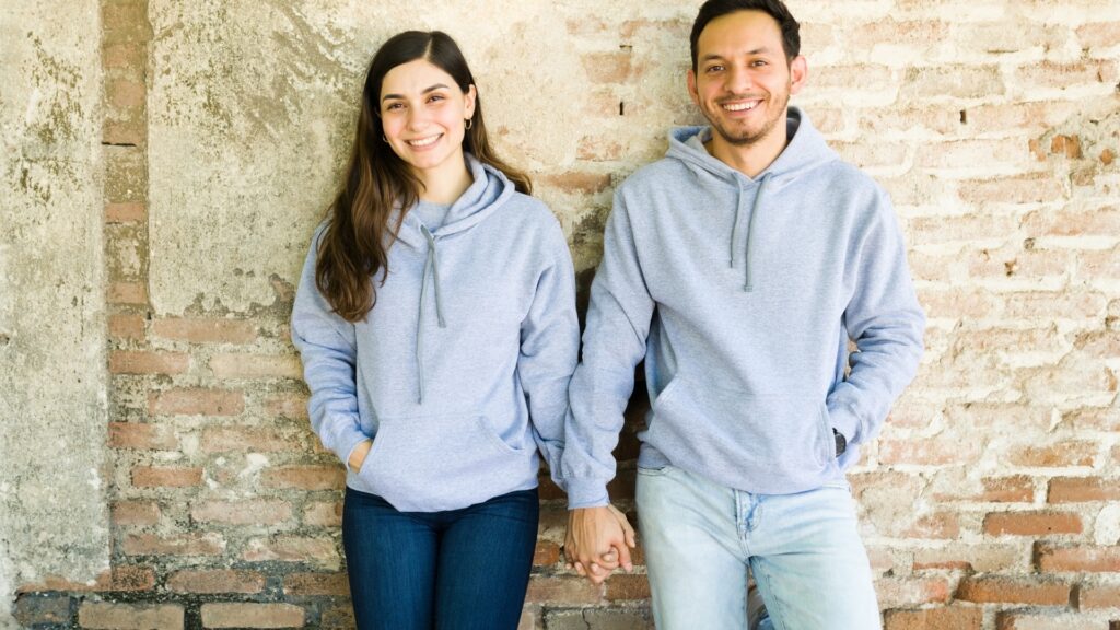 couple matching hoodies