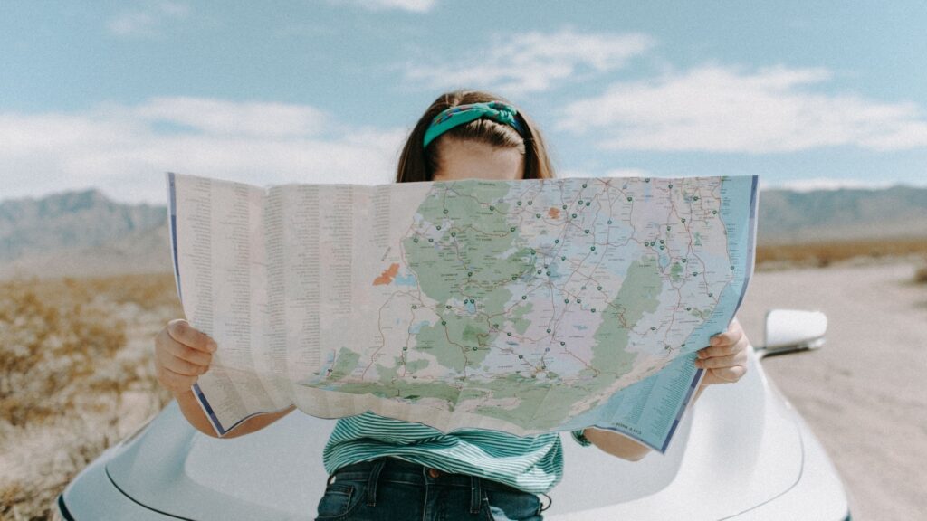 lady with a custom star map
