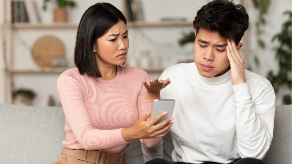 lady asking her long-distance partner to explain something to her