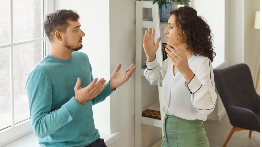 couple using constant disagreement to avoid having proper conversation 
