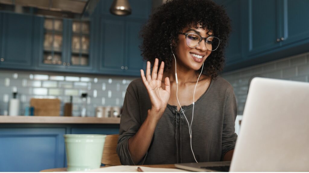 lady listening to a playlist