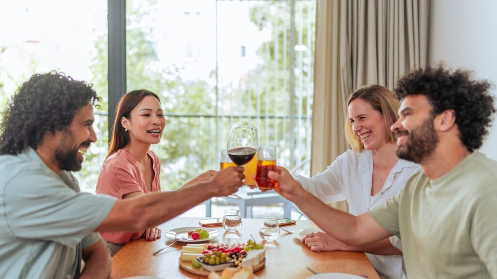 long distance couples in a combined date