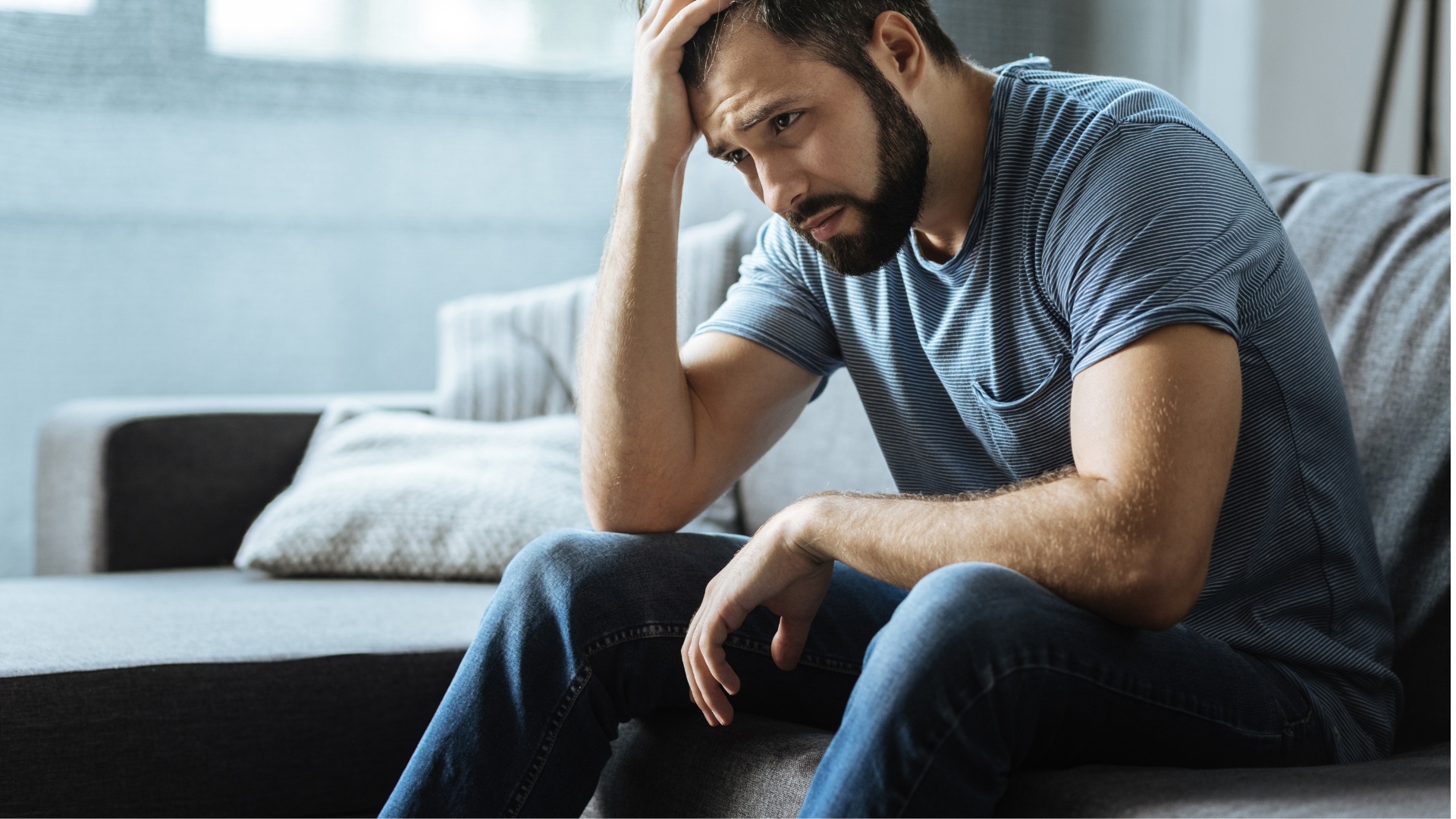 frustrated man in a long distance relationship 