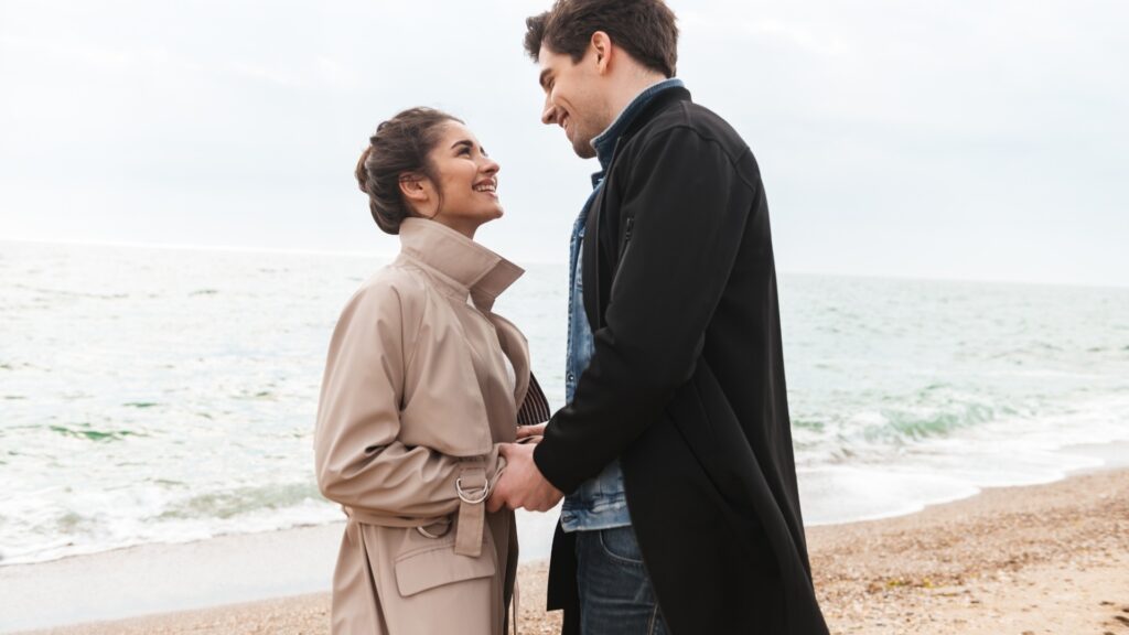 couple looking all romantic 