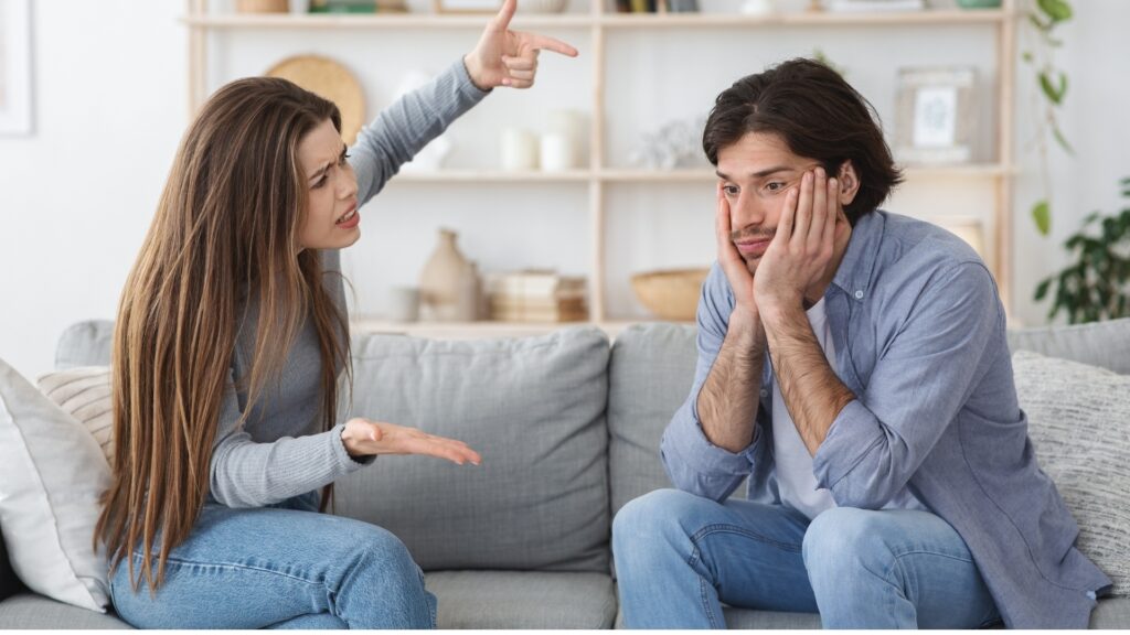 lady trying so hard to win an argument with herlong-distance partner