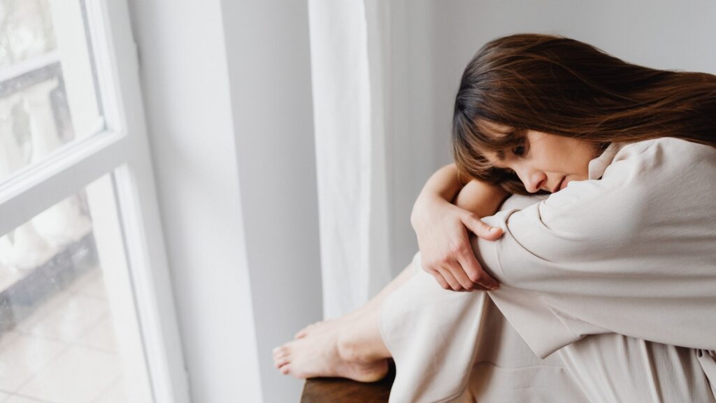 Lady in a bad emotional state