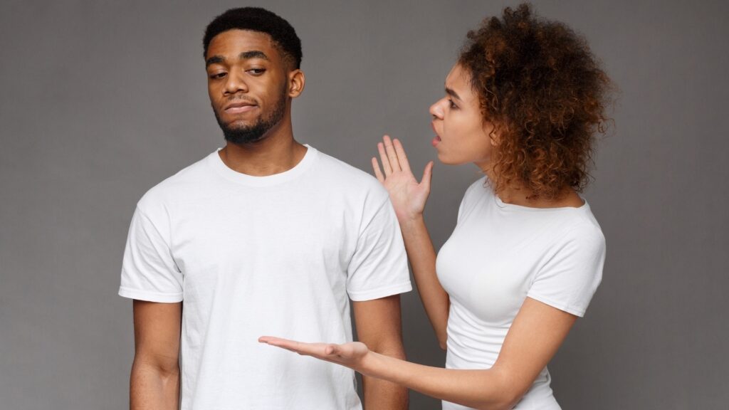 lady recounting every wrong her long-distance partner has ever done to her
