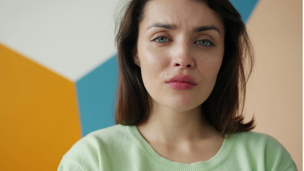 lady battling uncertainty