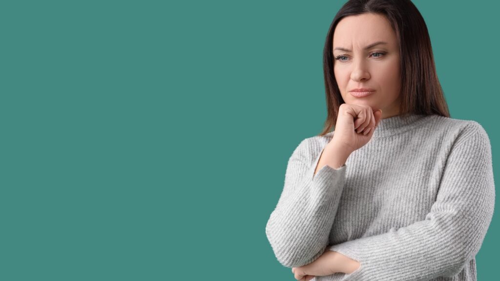 woman suspecting her long distance partner