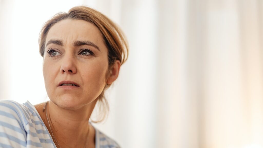 lady withholding herself from sharing much as before