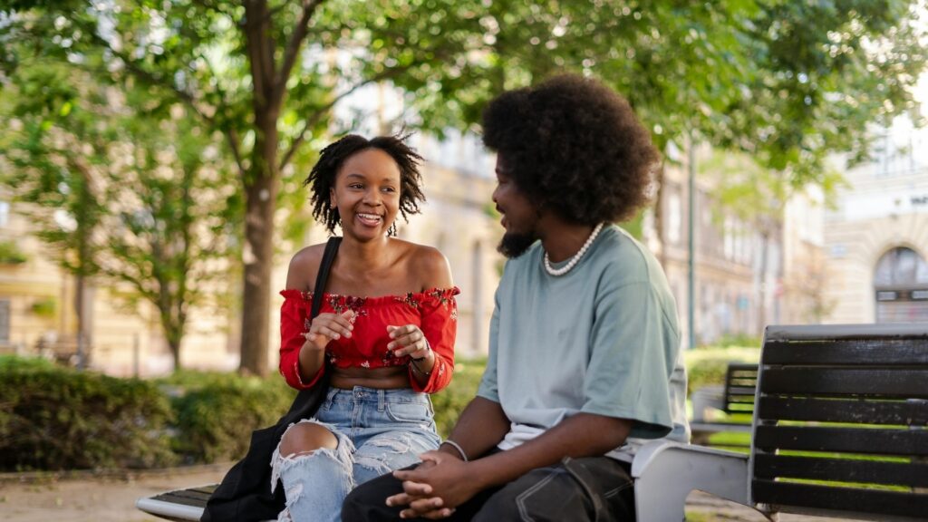long-distance couple discussing about what intimacy should feel like for them