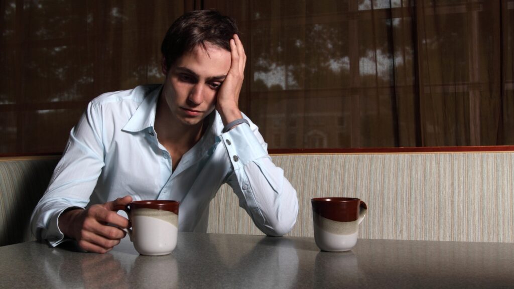 man sad about how laughter is now scarce in his relationship