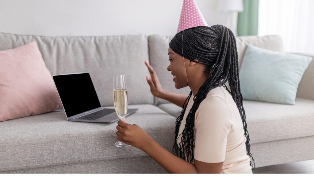 lady communicating with her long-distance partner