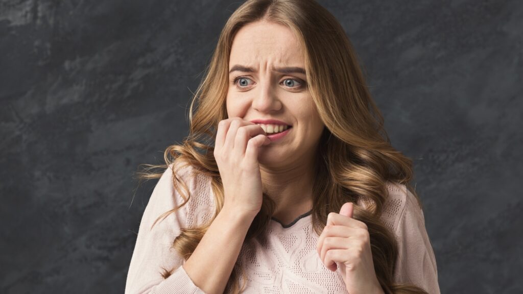 lady feeling nervous