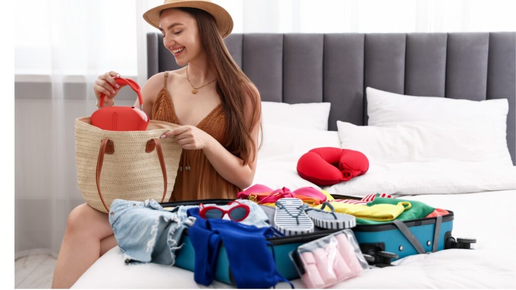 lady packing her bags