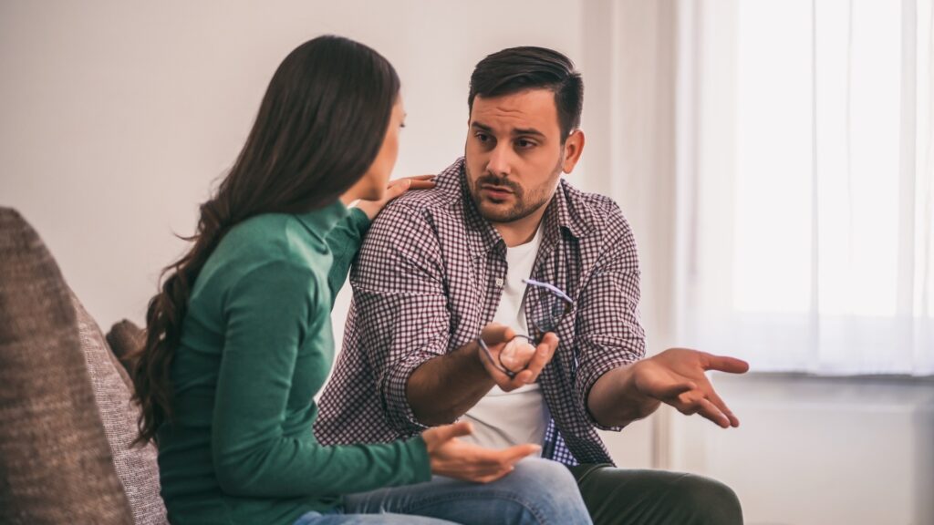 man explaining that he did not understand her sudden change of attitude