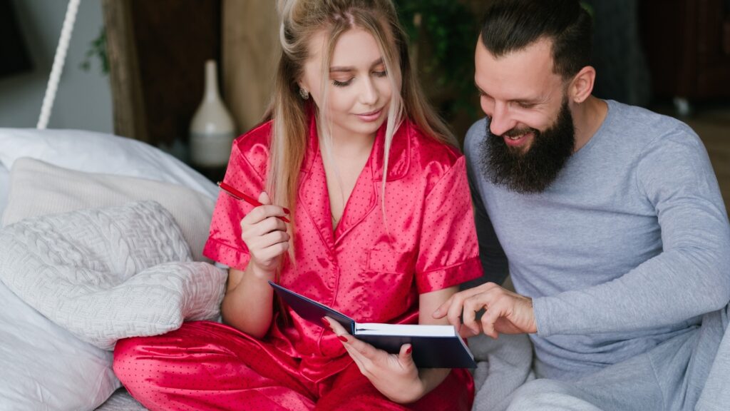 man explaining some new concept to his new partner
