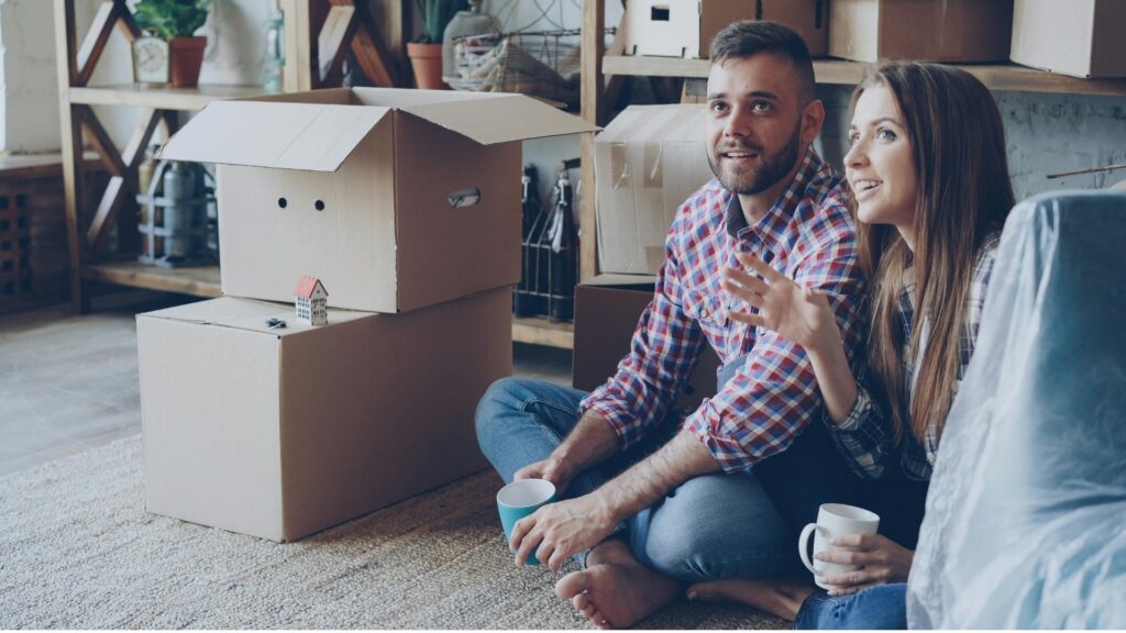 long distance couple who recently moved into a new environment together