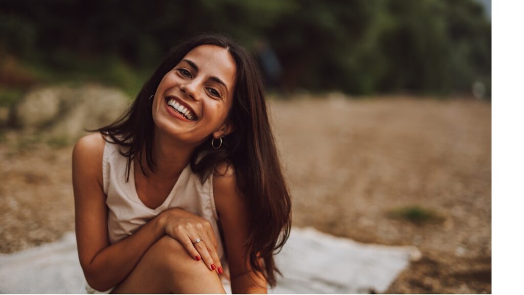 happy young lady