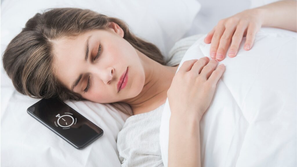 lady sleeping calmly