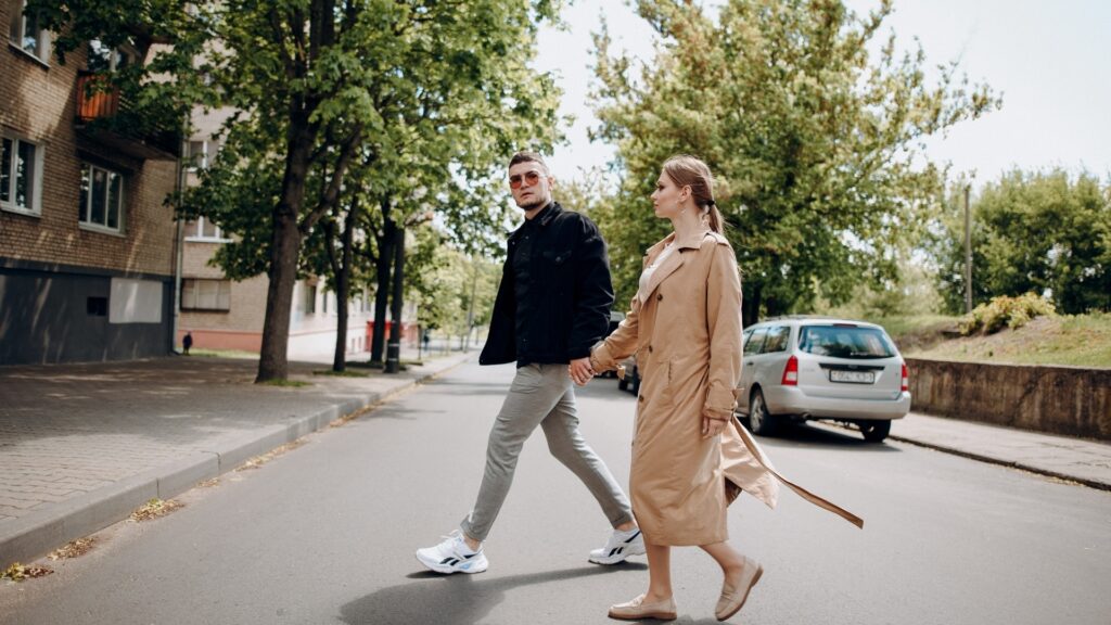 man welcoming his long distance partner into his town